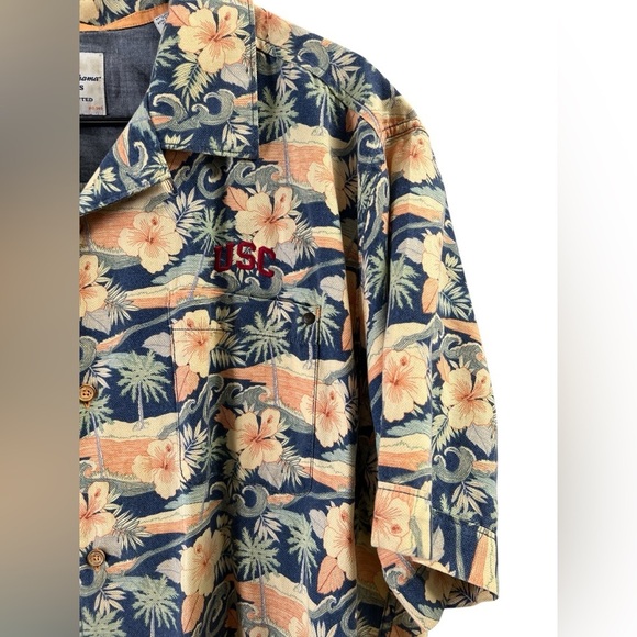 Tommy Bahama floral USC College button down shirt - Picture 2 of 5